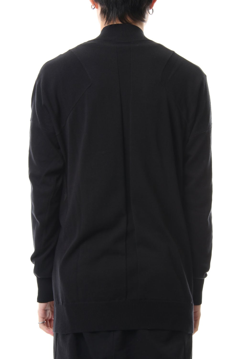 Knit high neck Cotton Black