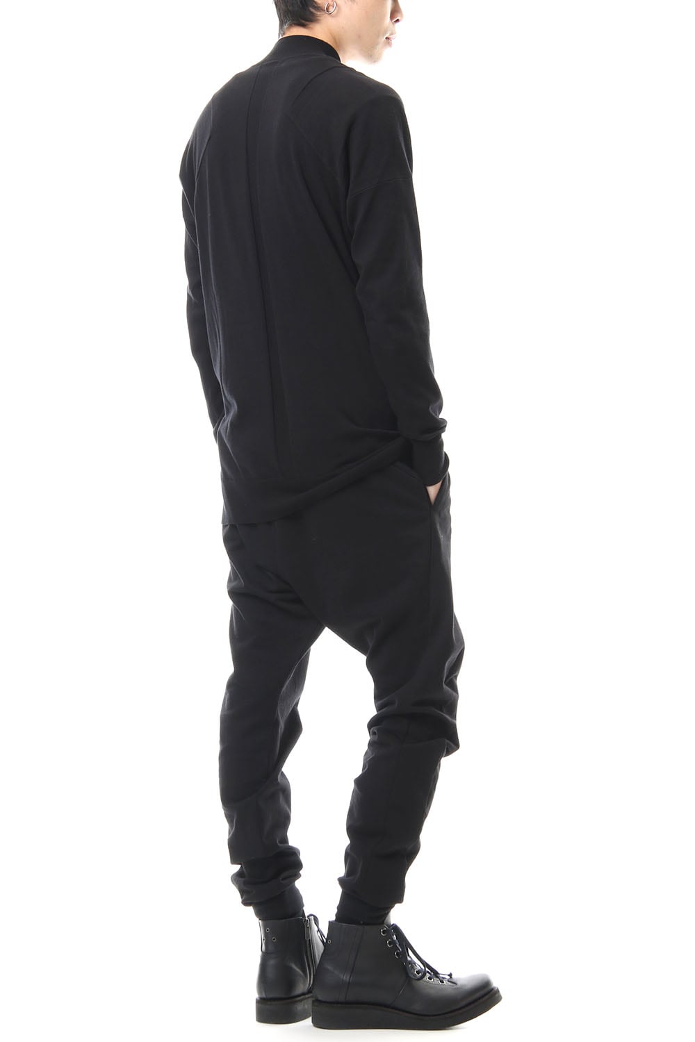 Knit high neck Cotton Black