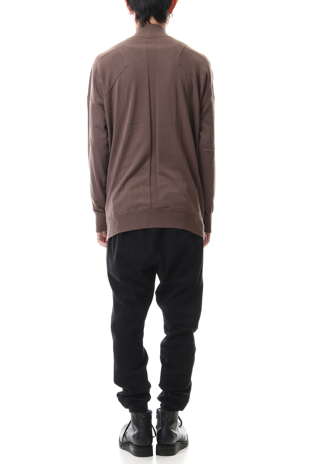 Knit high neck Cotton Gray