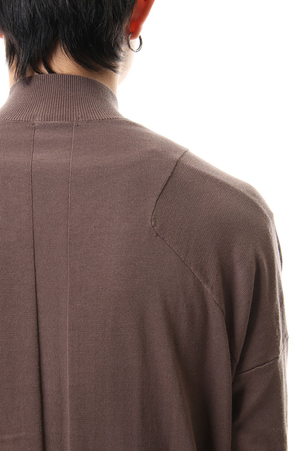 Knit high neck Cotton Gray