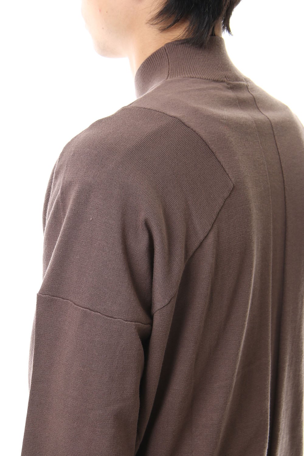 Knit high neck Cotton Gray