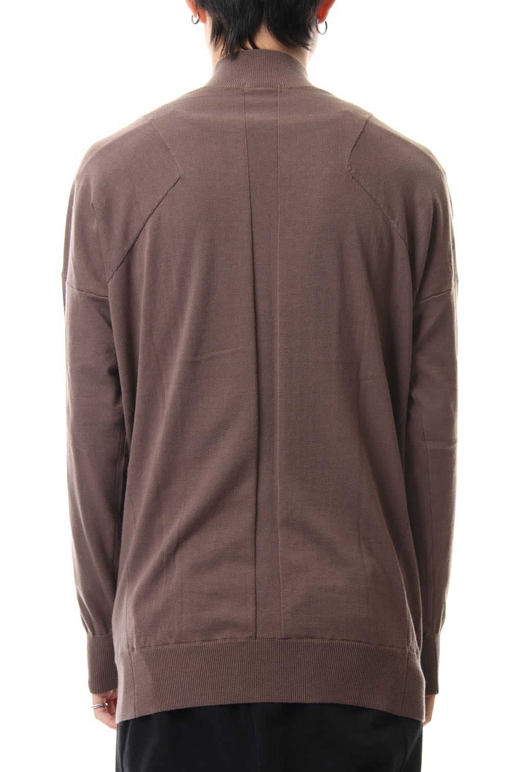 Knit high neck Cotton Gray