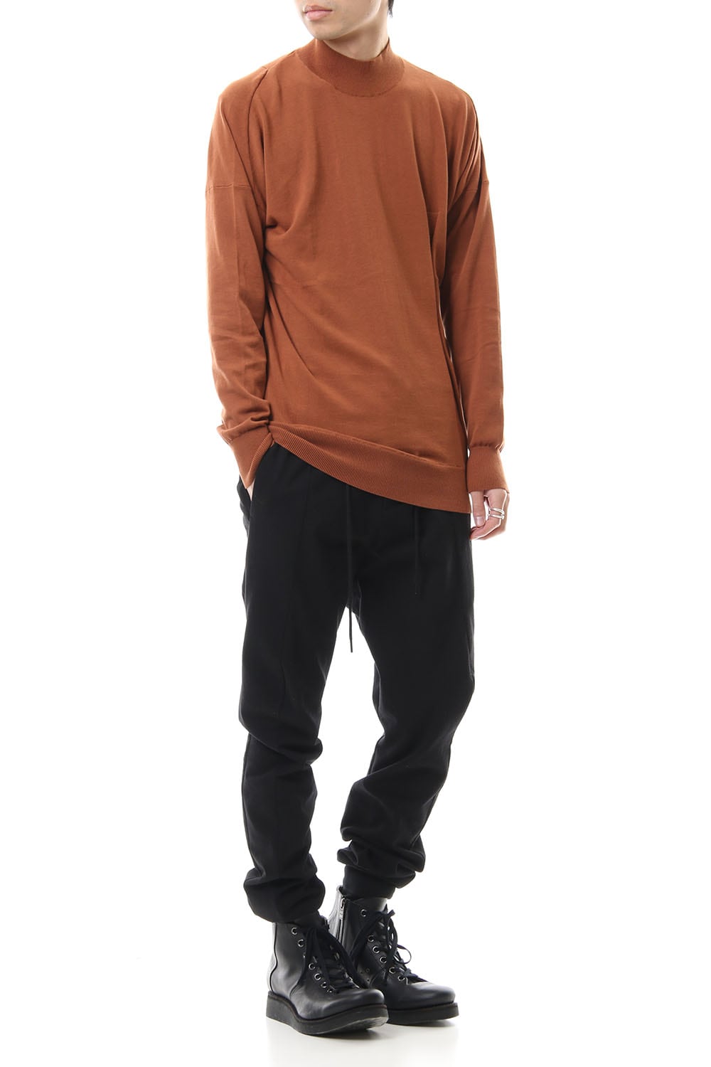 Knit high neck Cotton Hazel