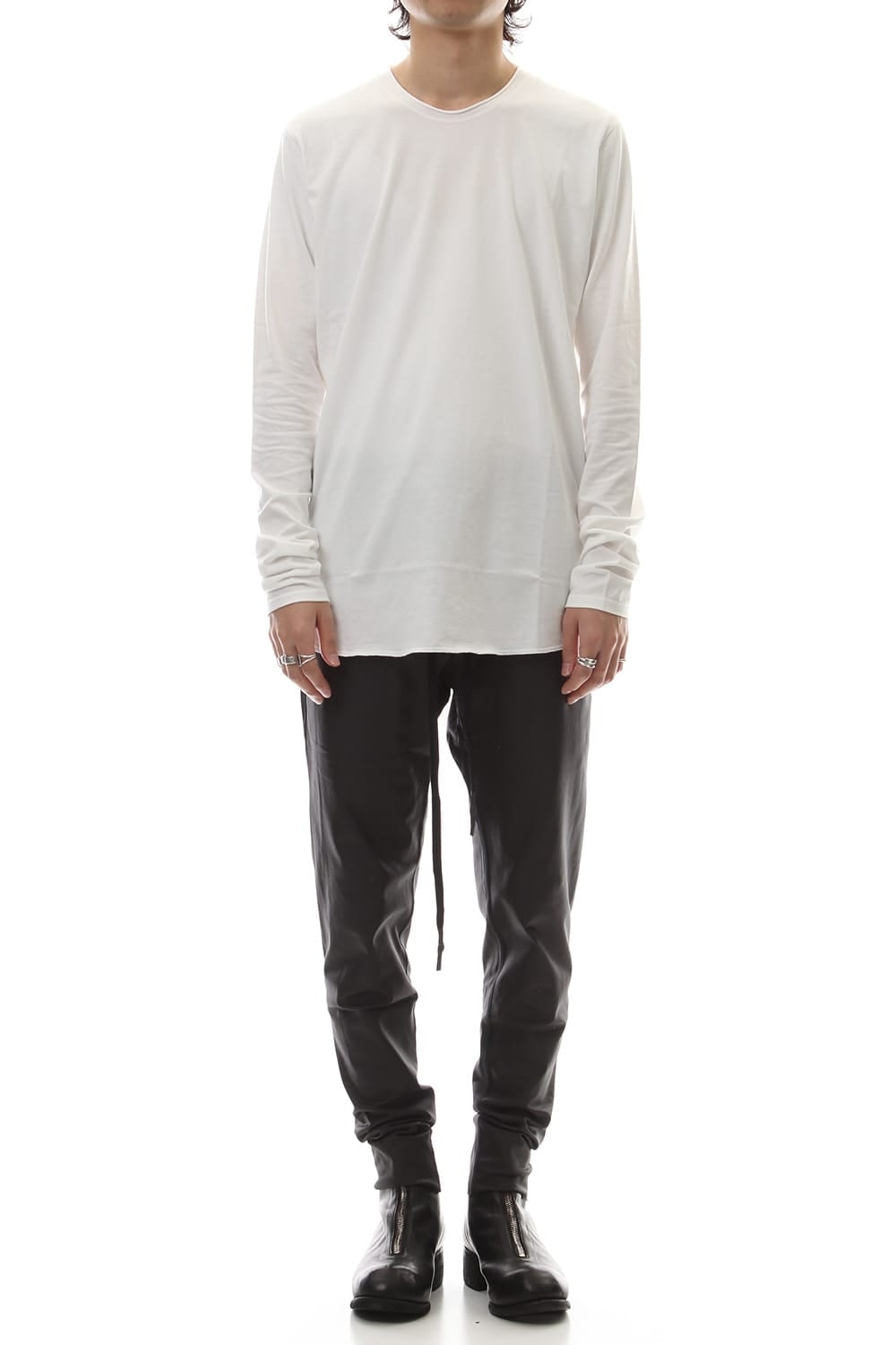 DUDE BACK PRINT L/S T-SHIIRT White