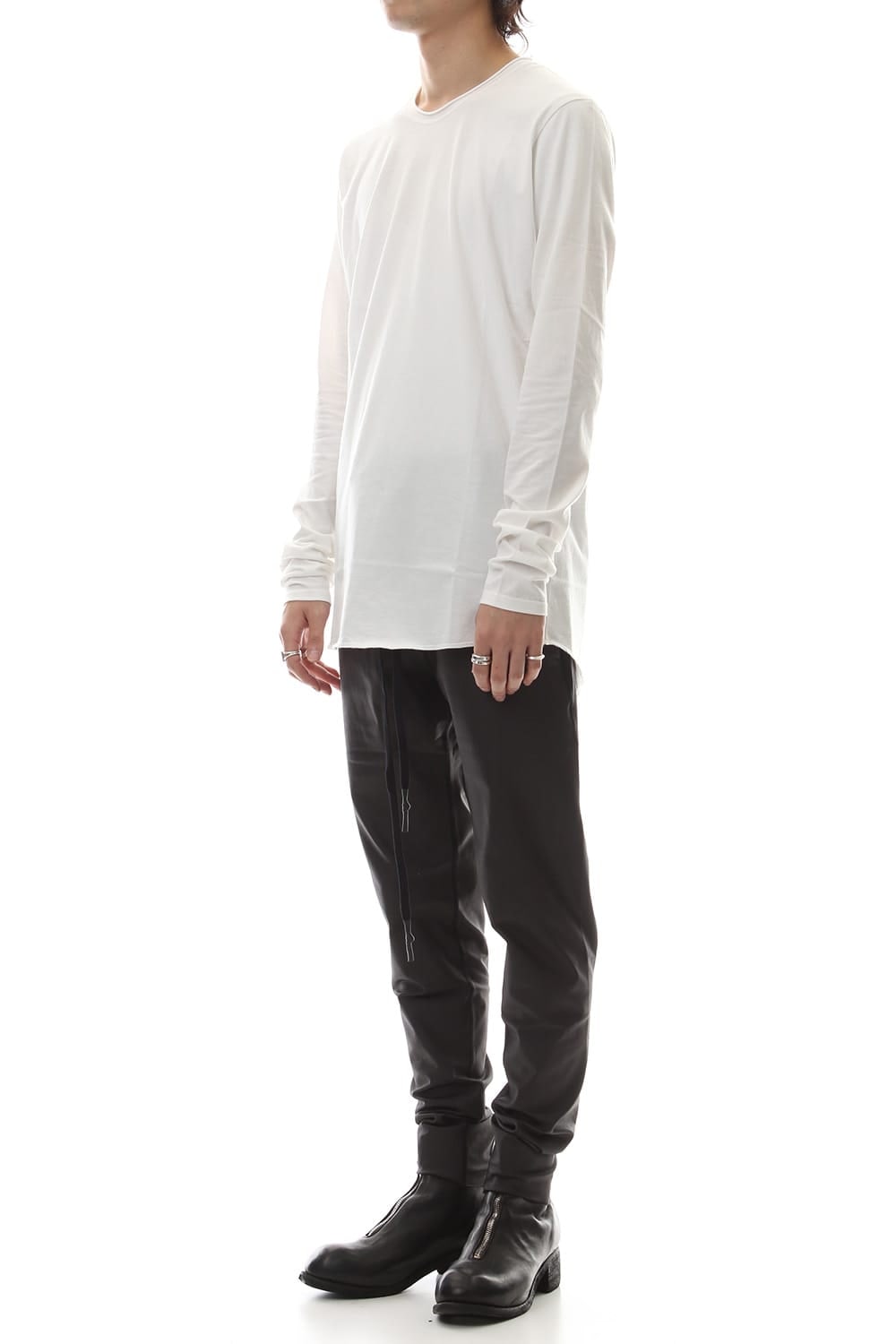 DUDE BACK PRINT L/S T-SHIIRT White