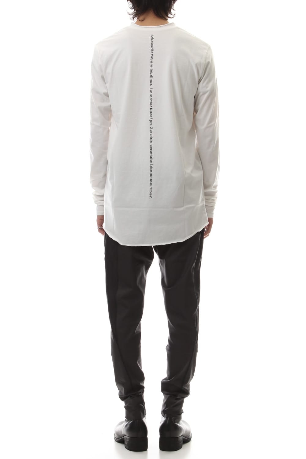 DUDE BACK PRINT L/S T-SHIIRT White