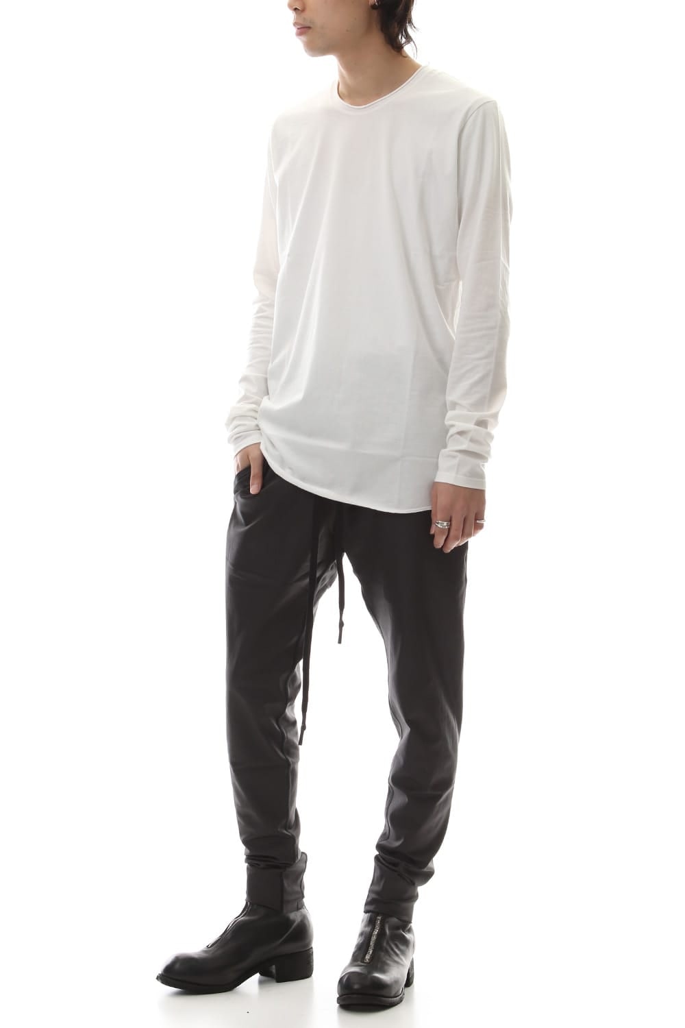 DUDE BACK PRINT L/S T-SHIIRT White