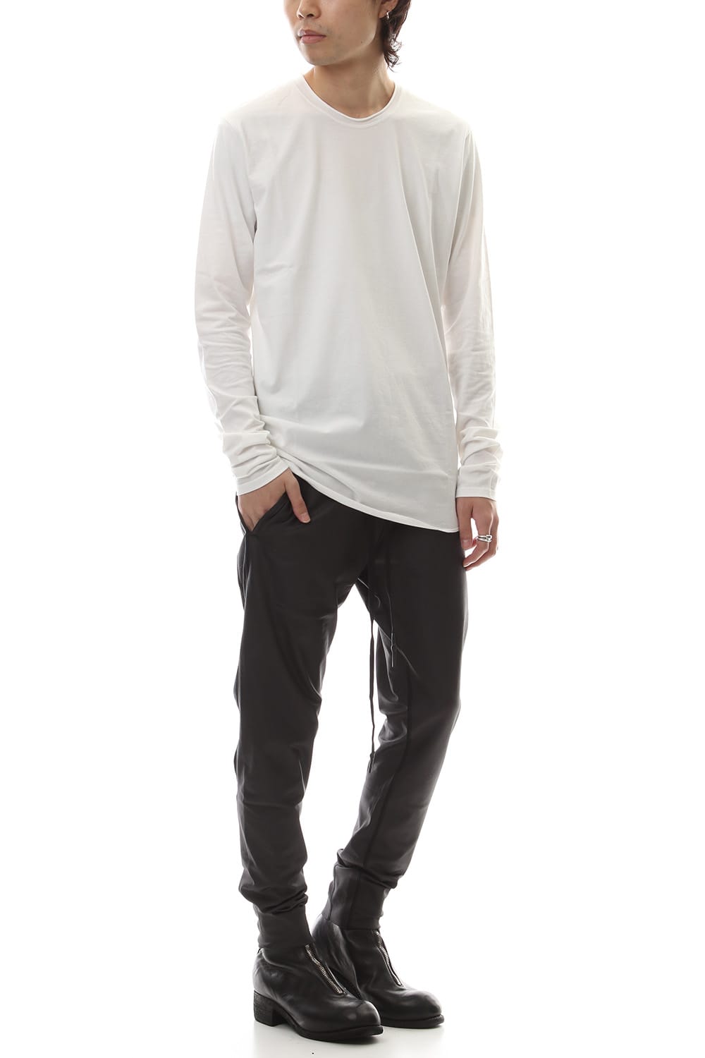 DUDE BACK PRINT L/S T-SHIIRT White