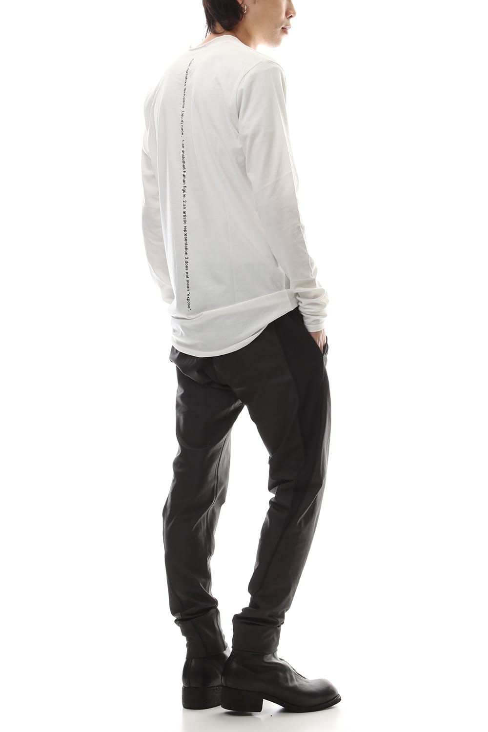 DUDE BACK PRINT L/S T-SHIIRT White