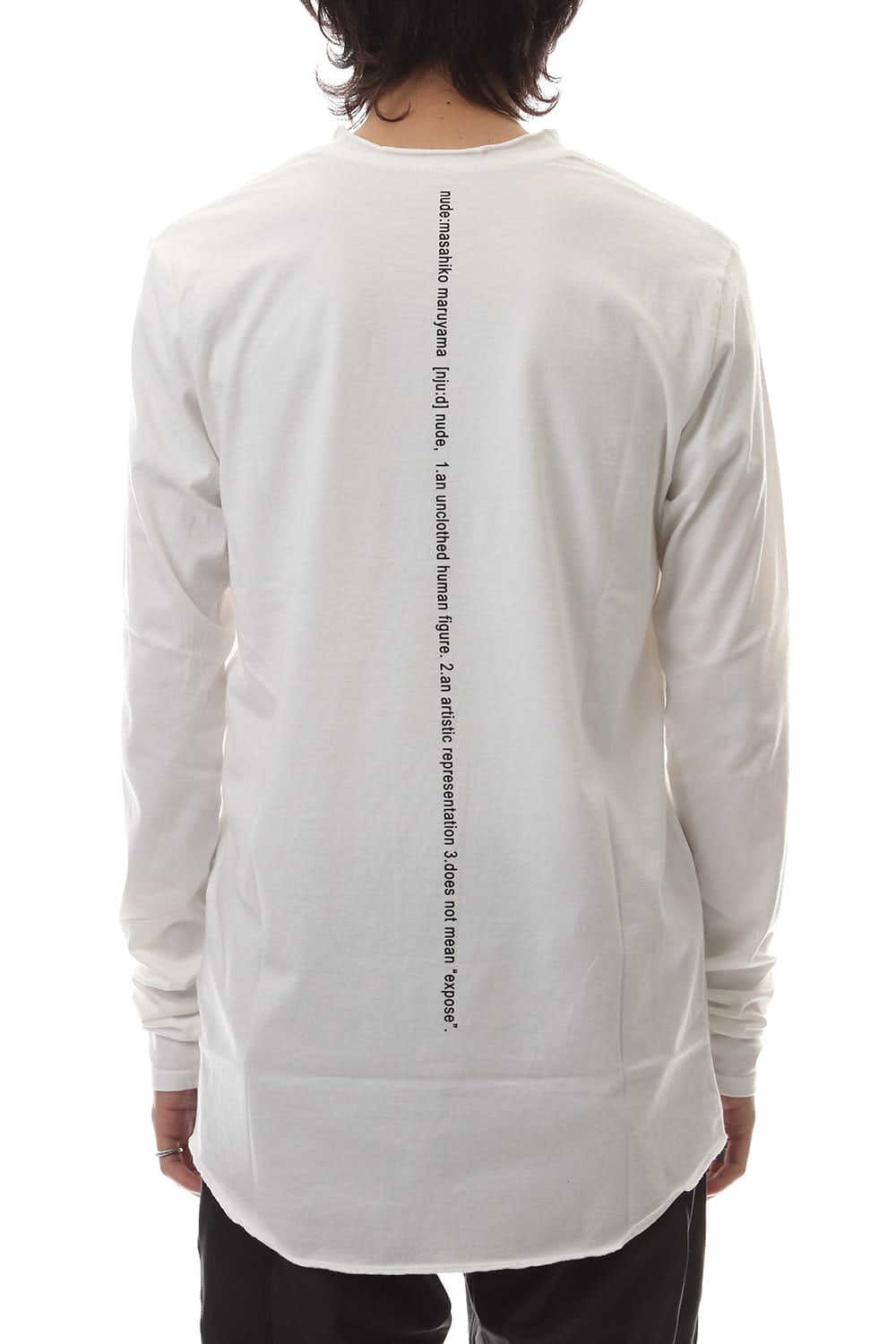 DUDE BACK PRINT L/S T-SHIIRT White