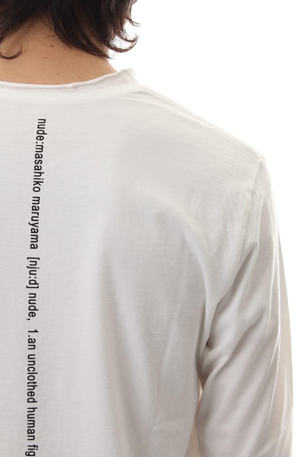 DUDE BACK PRINT L/S T-SHIIRT White