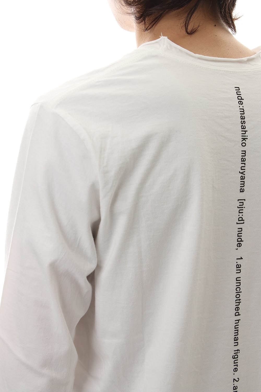 DUDE BACK PRINT L/S T-SHIIRT White