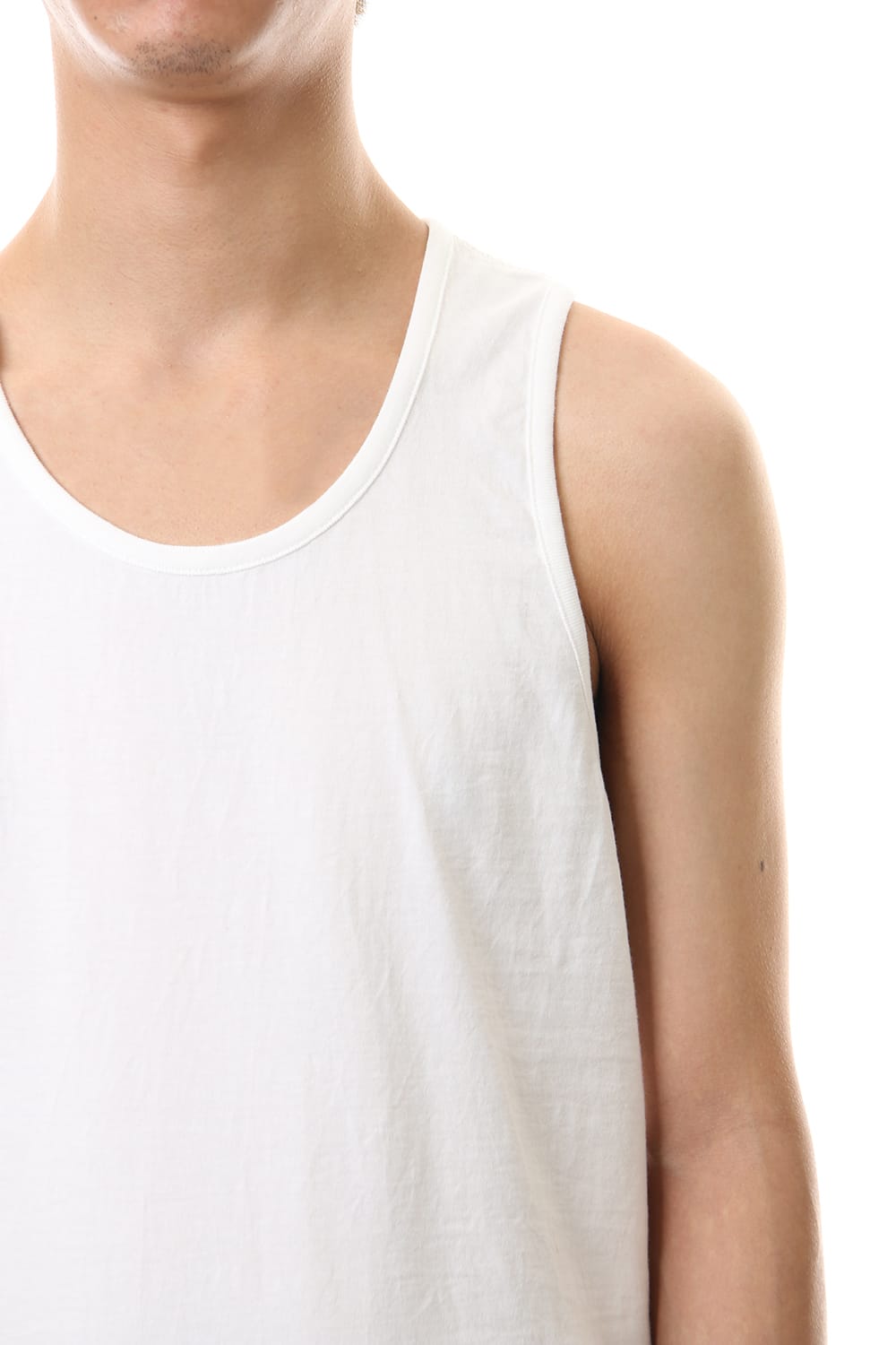 NUDE BACK PRINT TANK TOP White