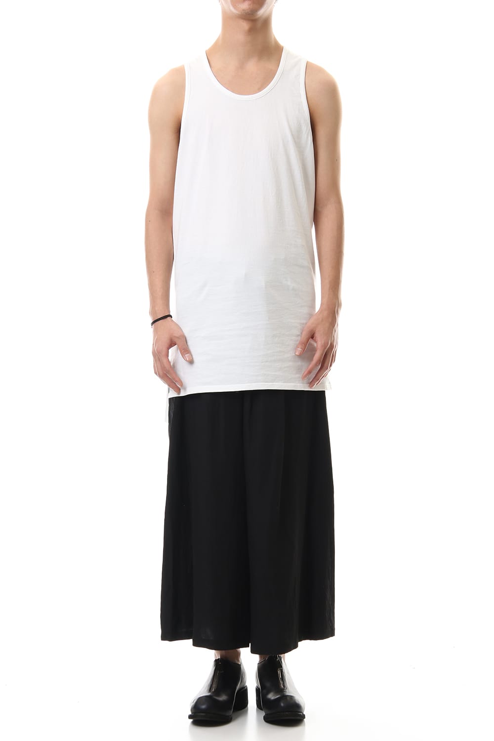 NUDE BACK PRINT TANK TOP White