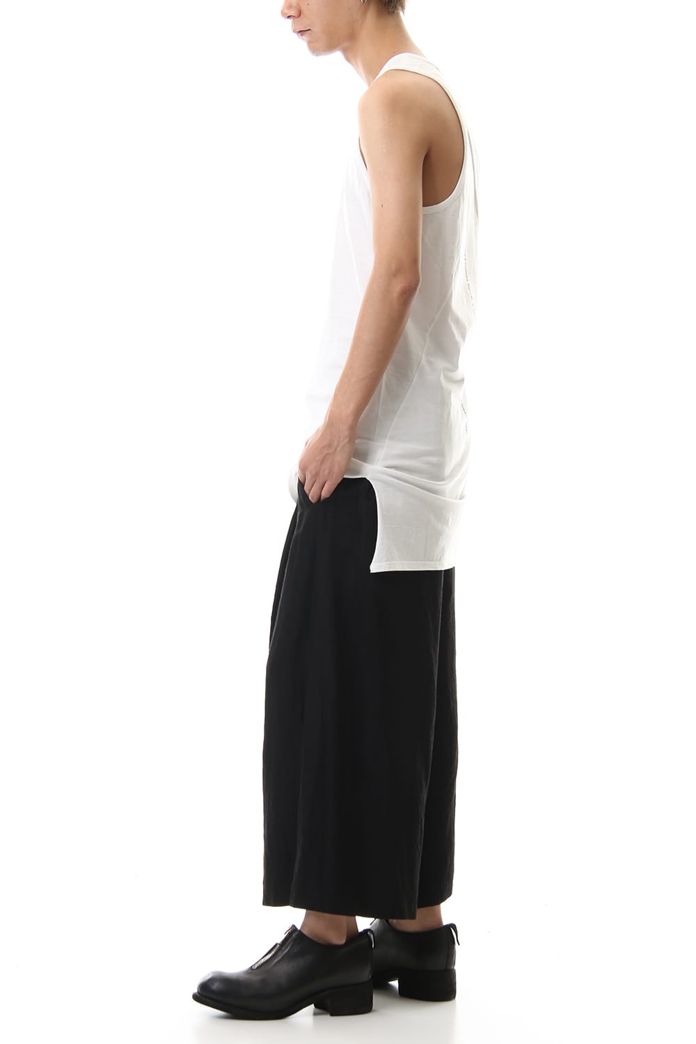 NUDE BACK PRINT TANK TOP White