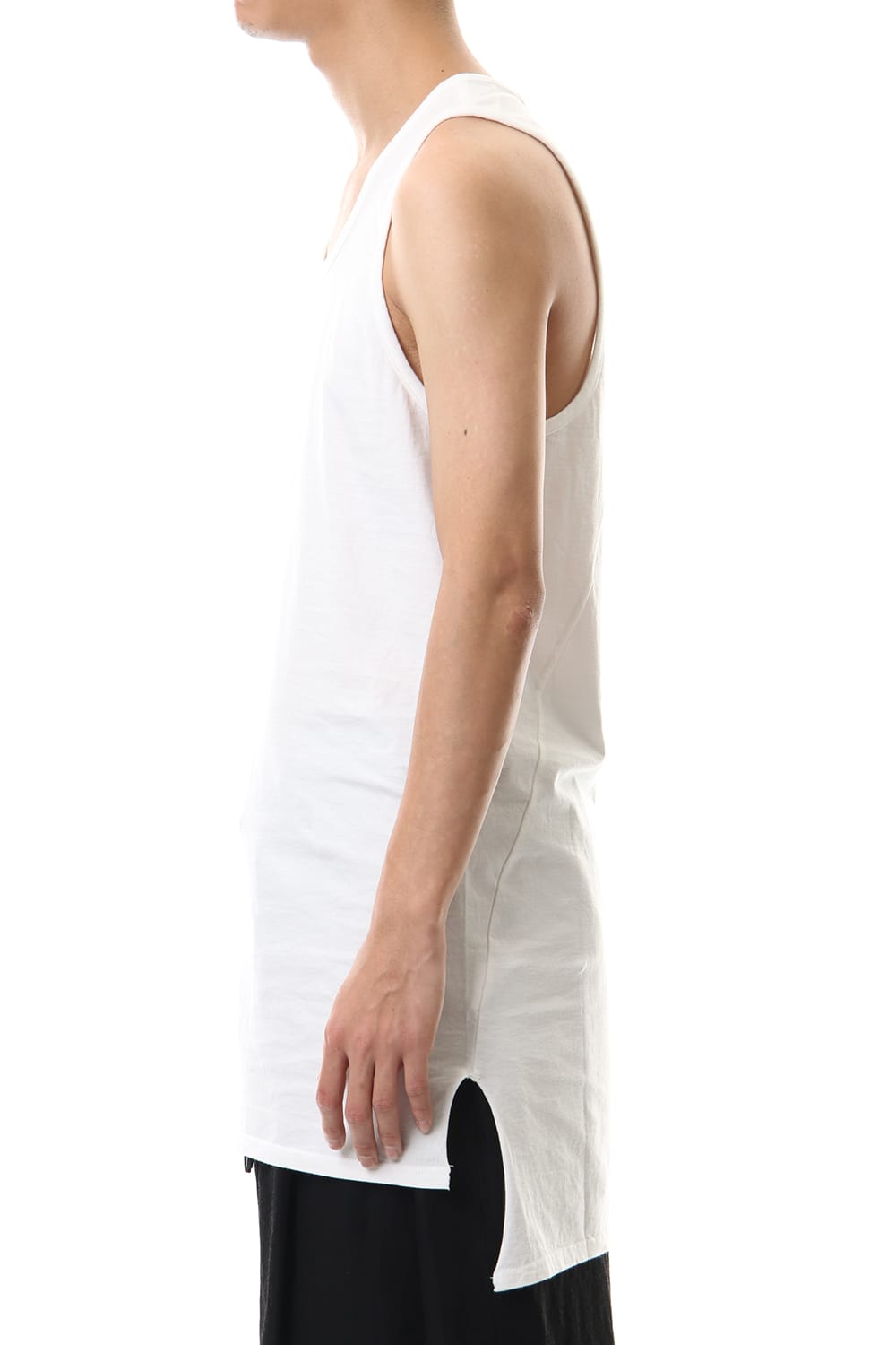 NUDE BACK PRINT TANK TOP White