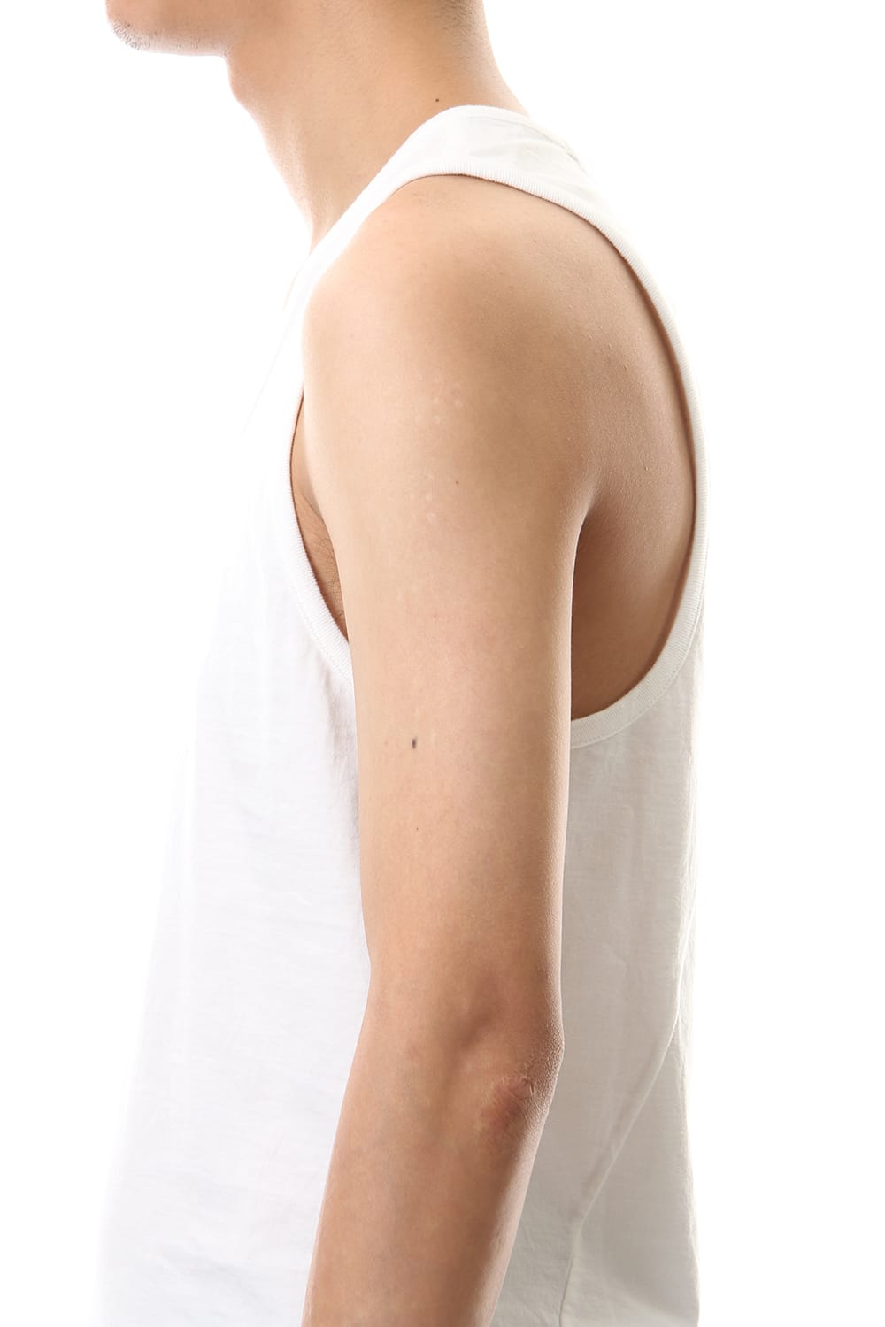 NUDE BACK PRINT TANK TOP White