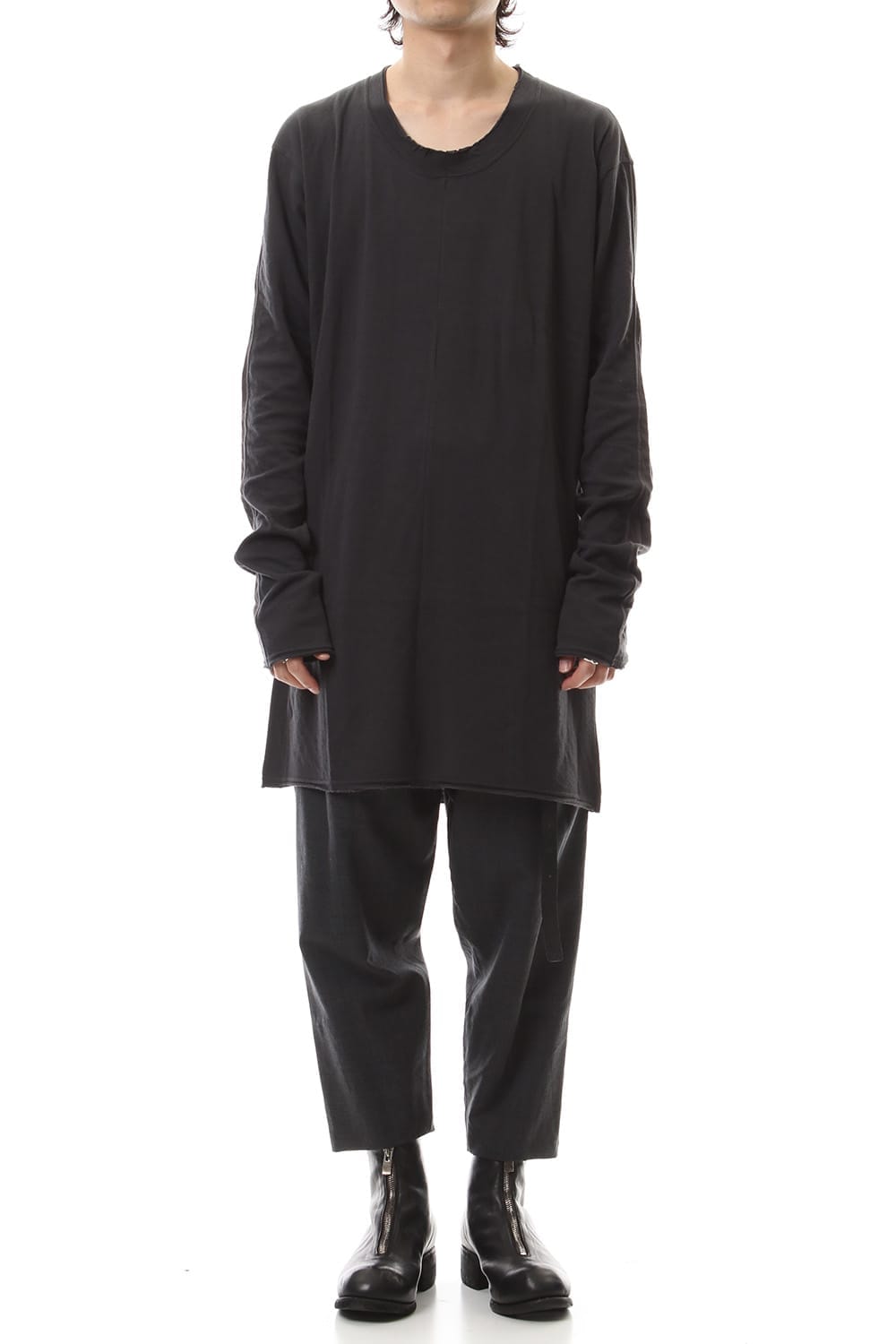 GRADATED GREY BACK PRINT  T-SHIIRT