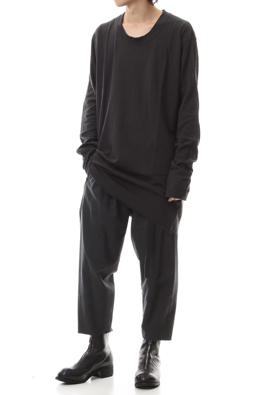 GRADATED GREY BACK PRINT  T-SHIIRT