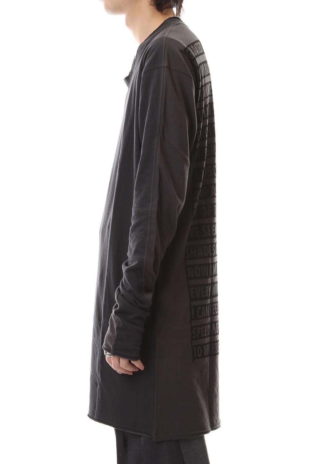 GRADATED GREY BACK PRINT  T-SHIIRT