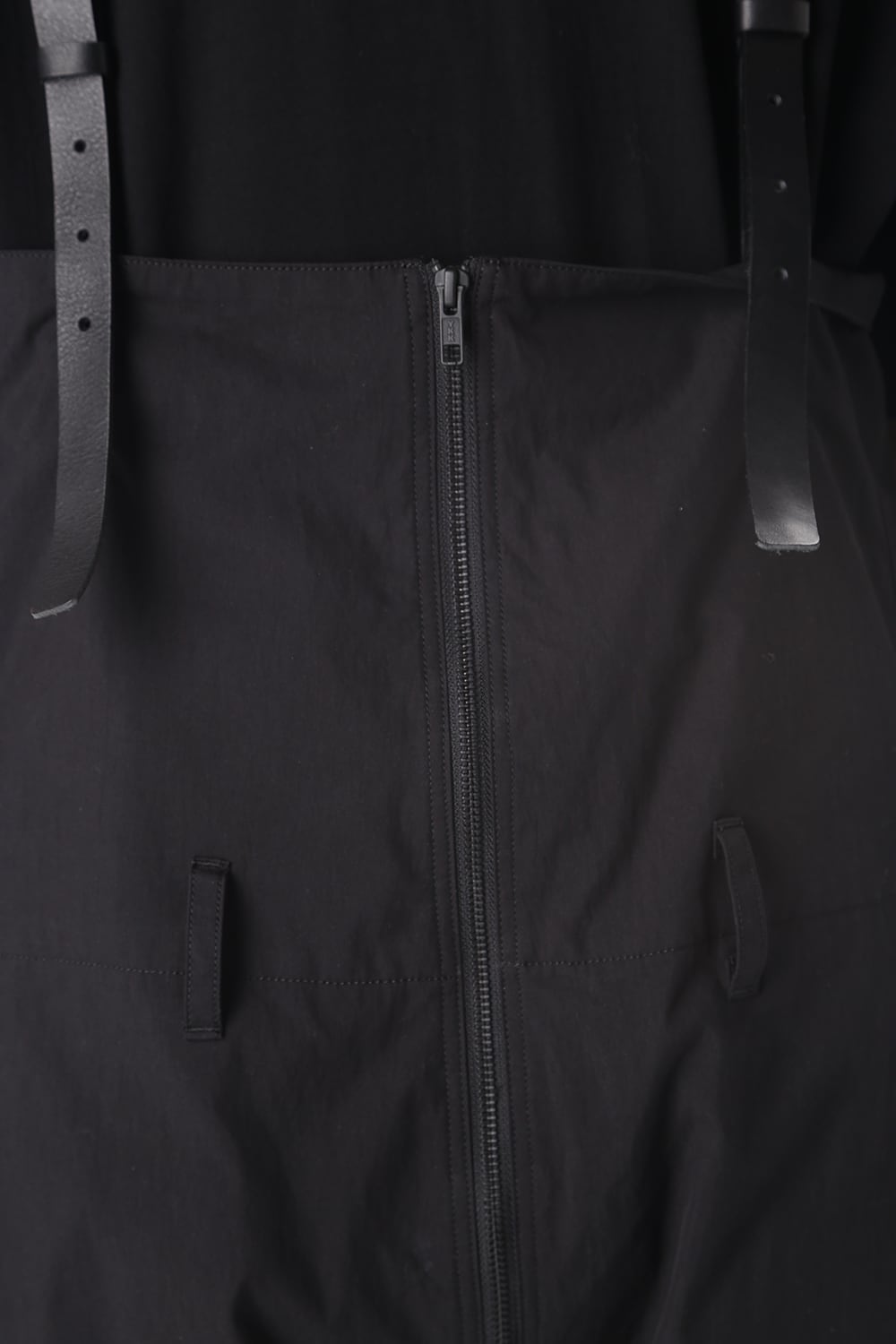 HIGH WAIST PANTS W/LEATHER SUSPENDER