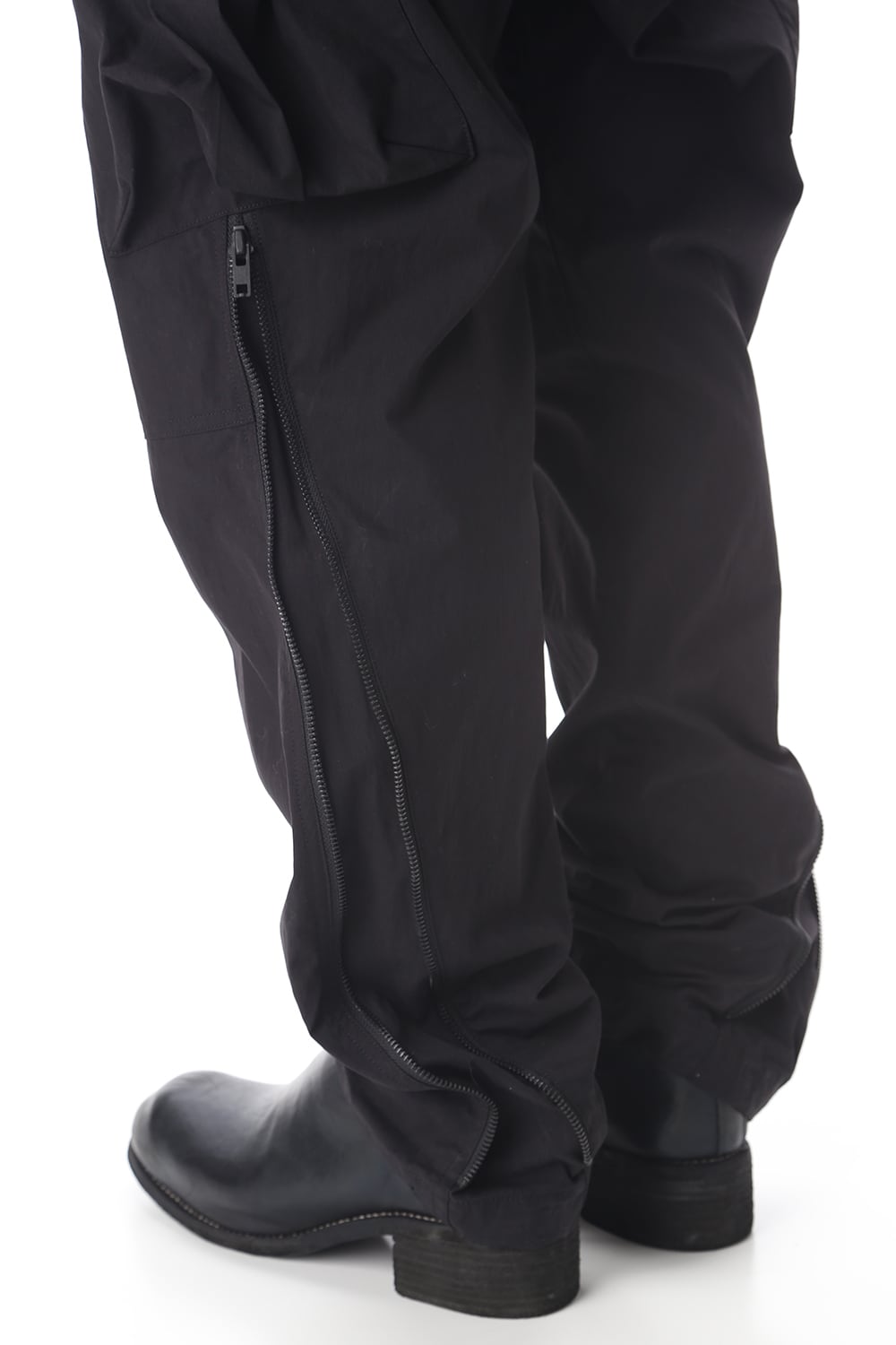 HIGH WAIST PANTS W/LEATHER SUSPENDER