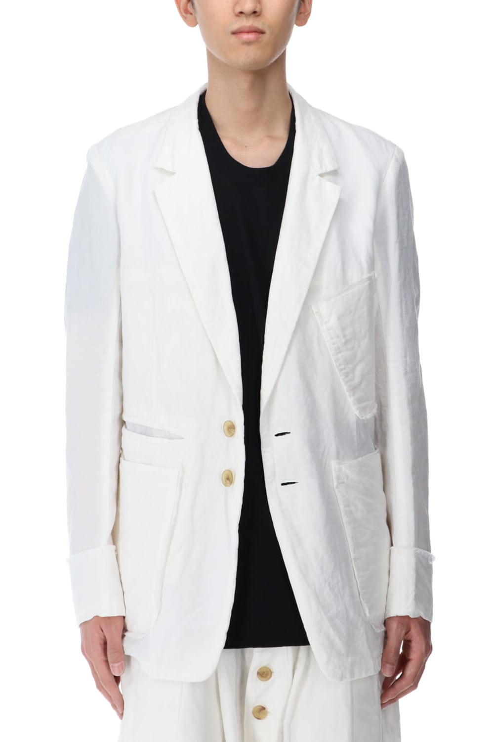 2 Buttons Jacket Off White