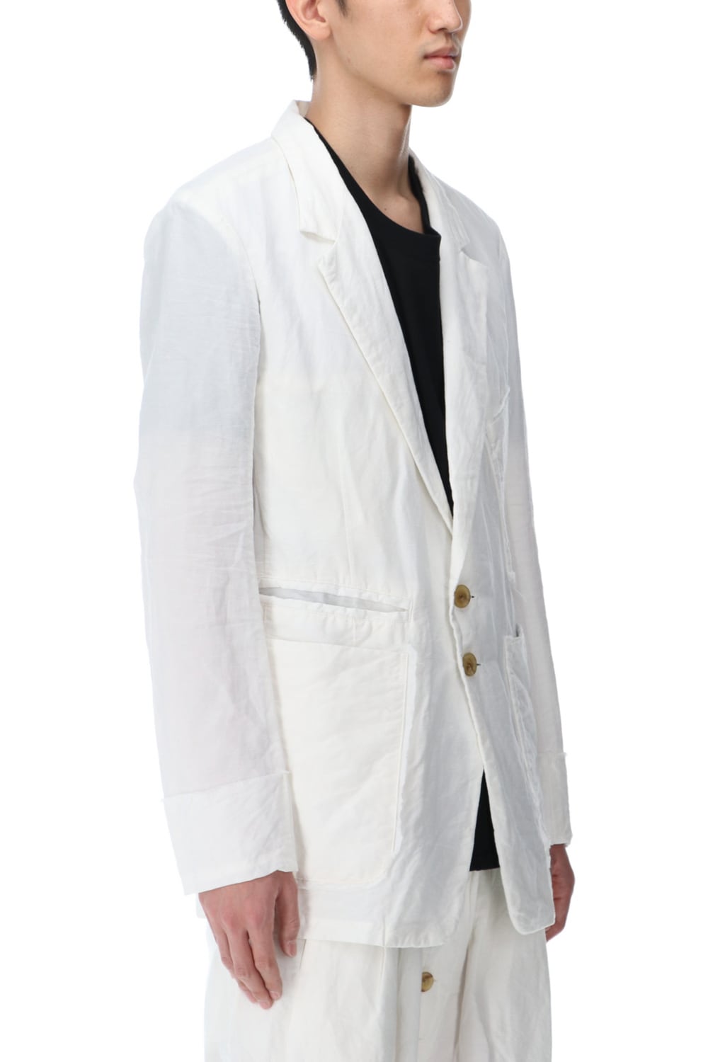 2 Buttons Jacket Off White