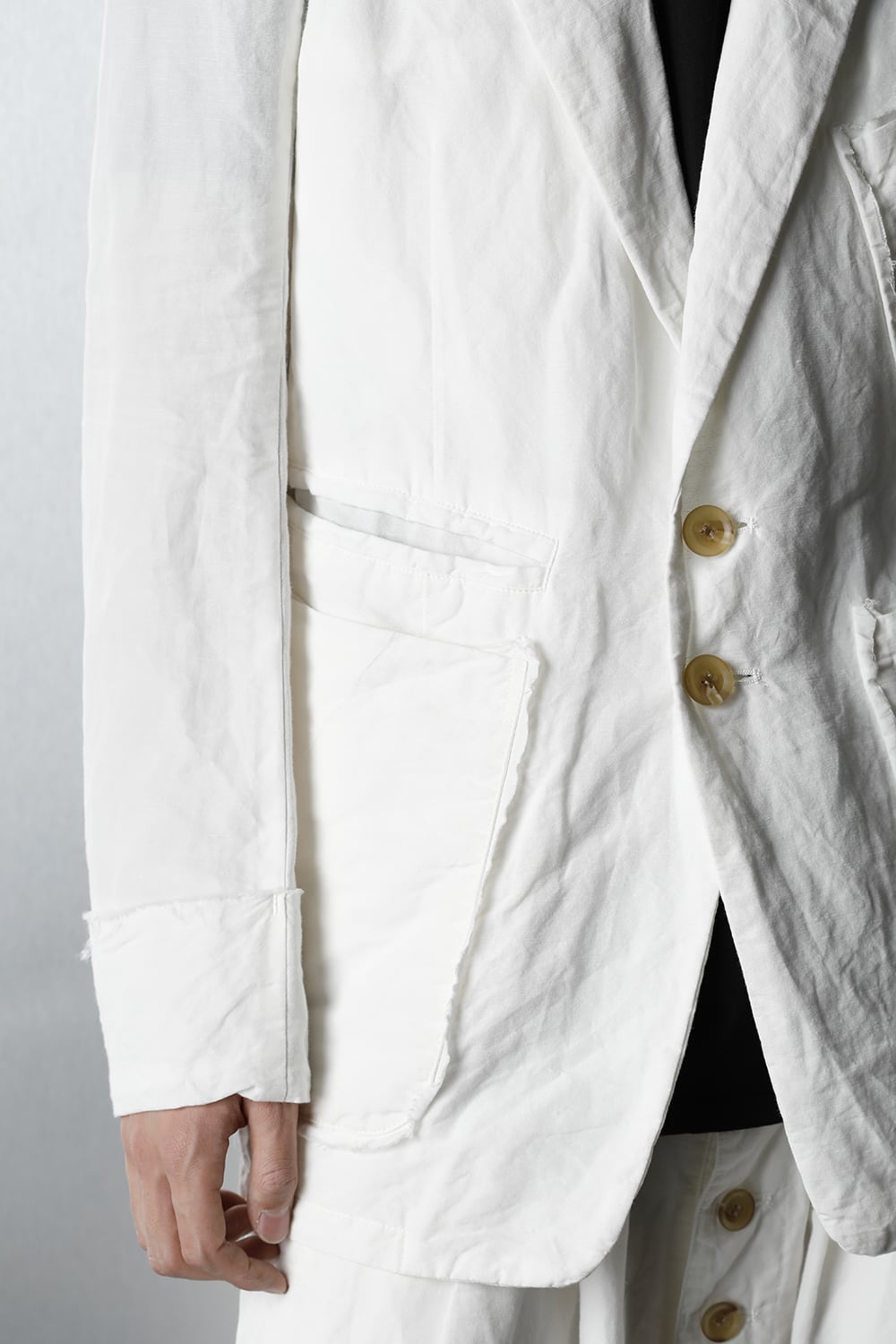 2 Buttons Jacket Off White