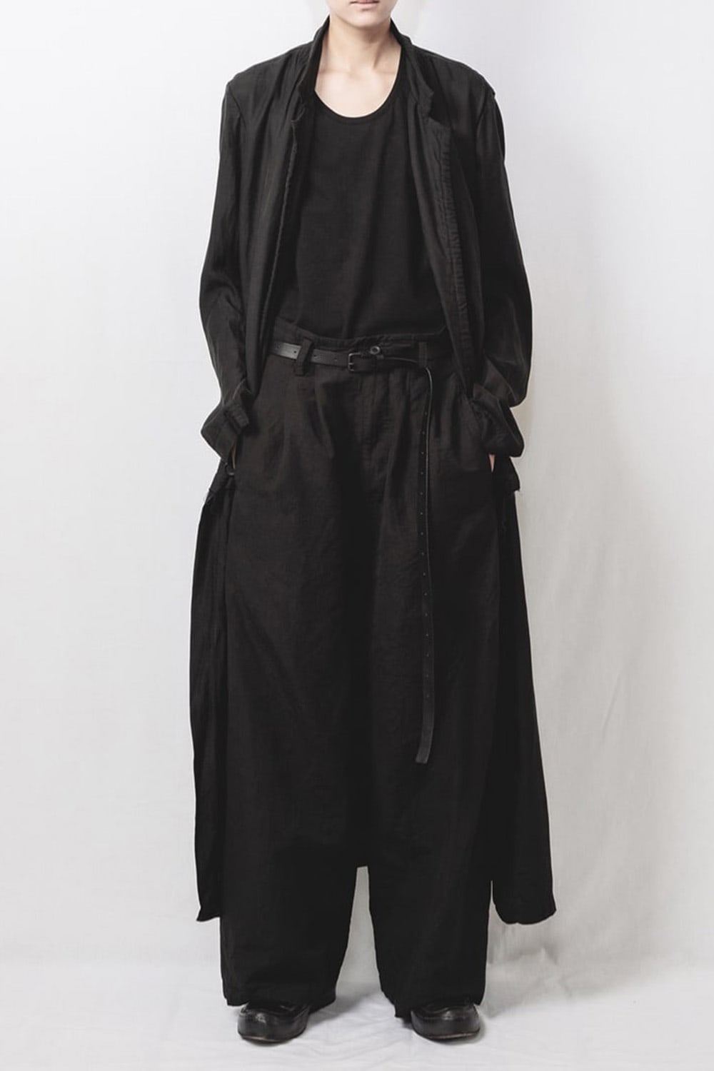 2 Tucks Wide Pants Black