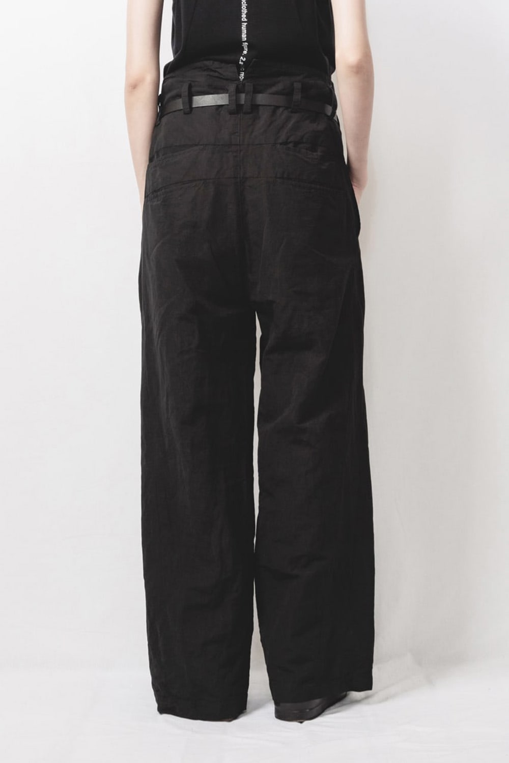 2 Tucks Wide Pants Black