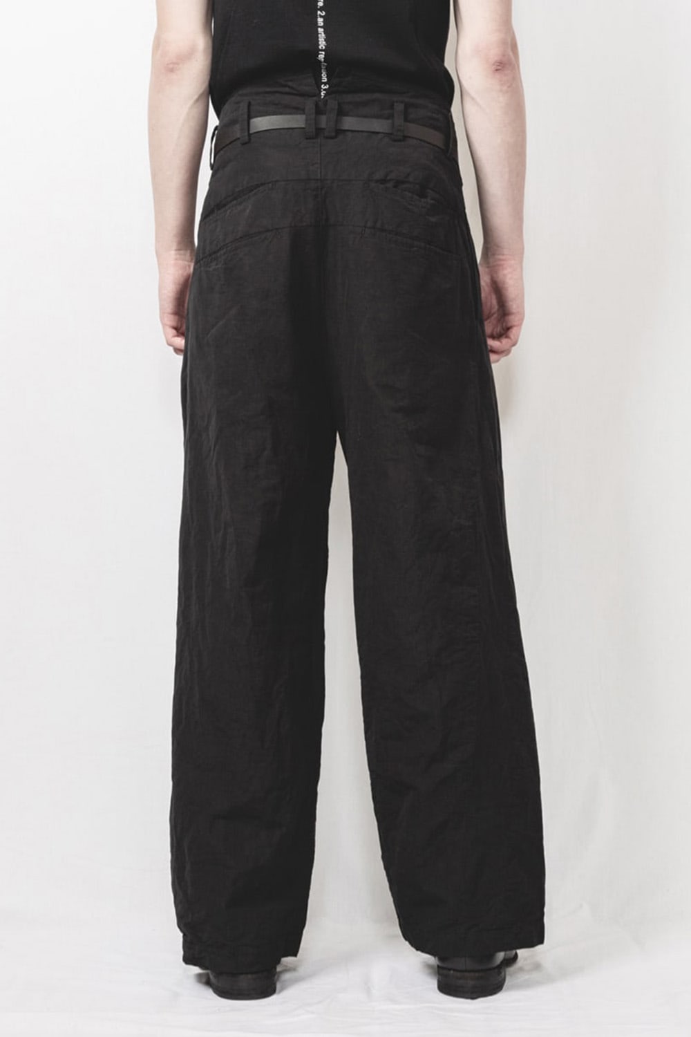 2 Tucks Wide Pants Black