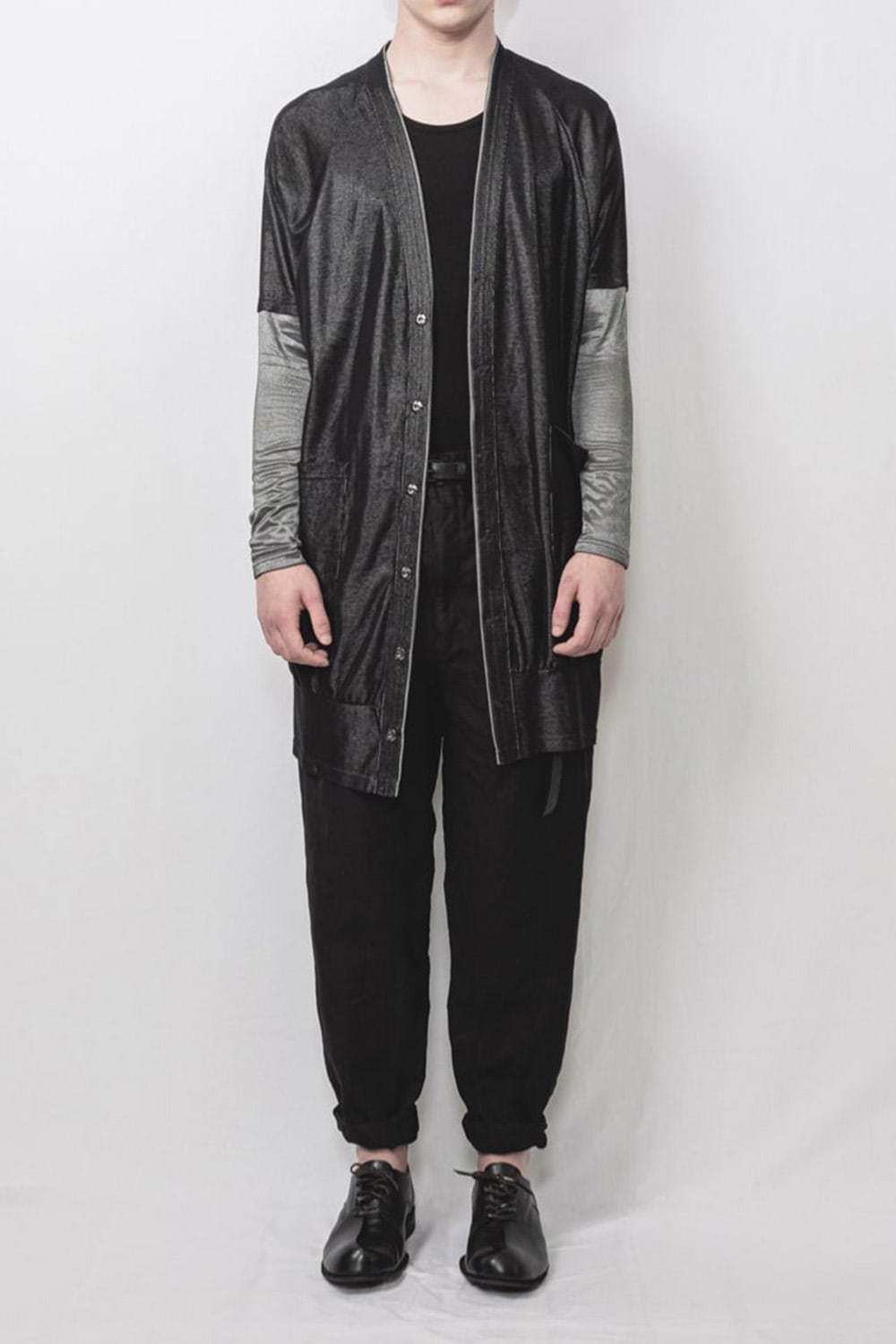 Long Cardigan Black/Silver