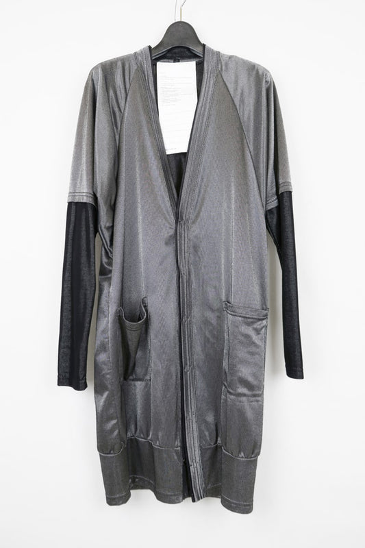 Long Cardigan Silver/Black