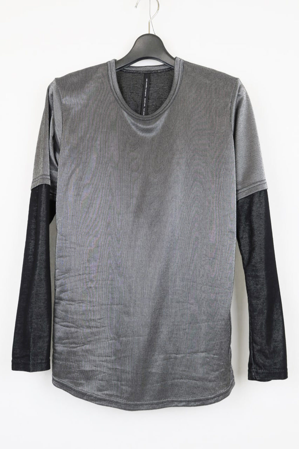 Long Sleeve T shirt Silver/Black