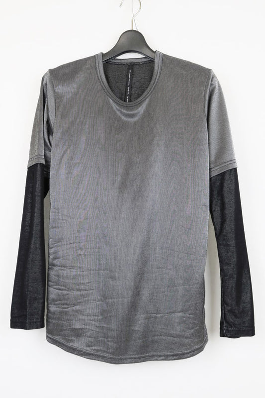 Long Sleeve T shirt Silver/Black