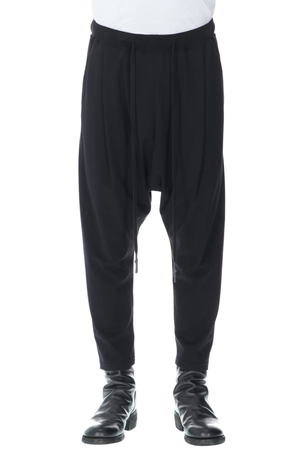 Drop crotch Cropped Tuck pants