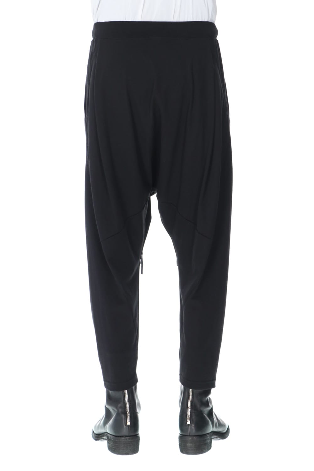 Drop crotch Cropped Tuck pants