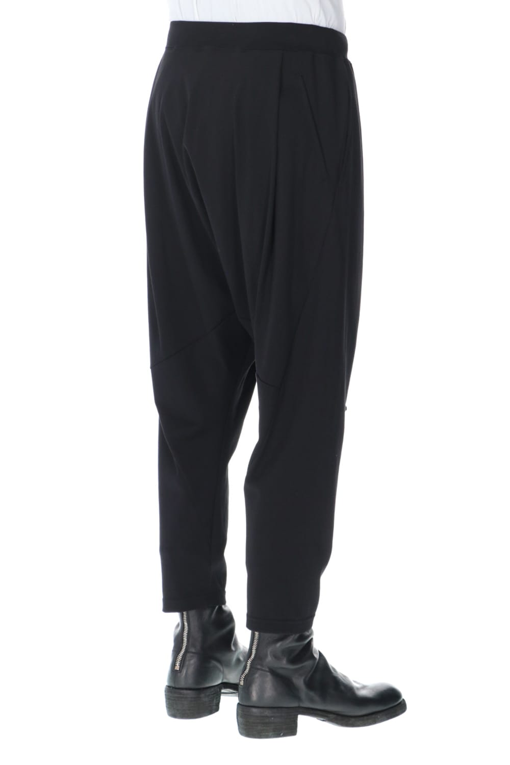 Drop crotch Cropped Tuck pants