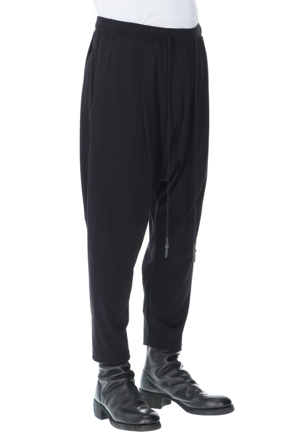 Drop crotch Cropped Tuck pants