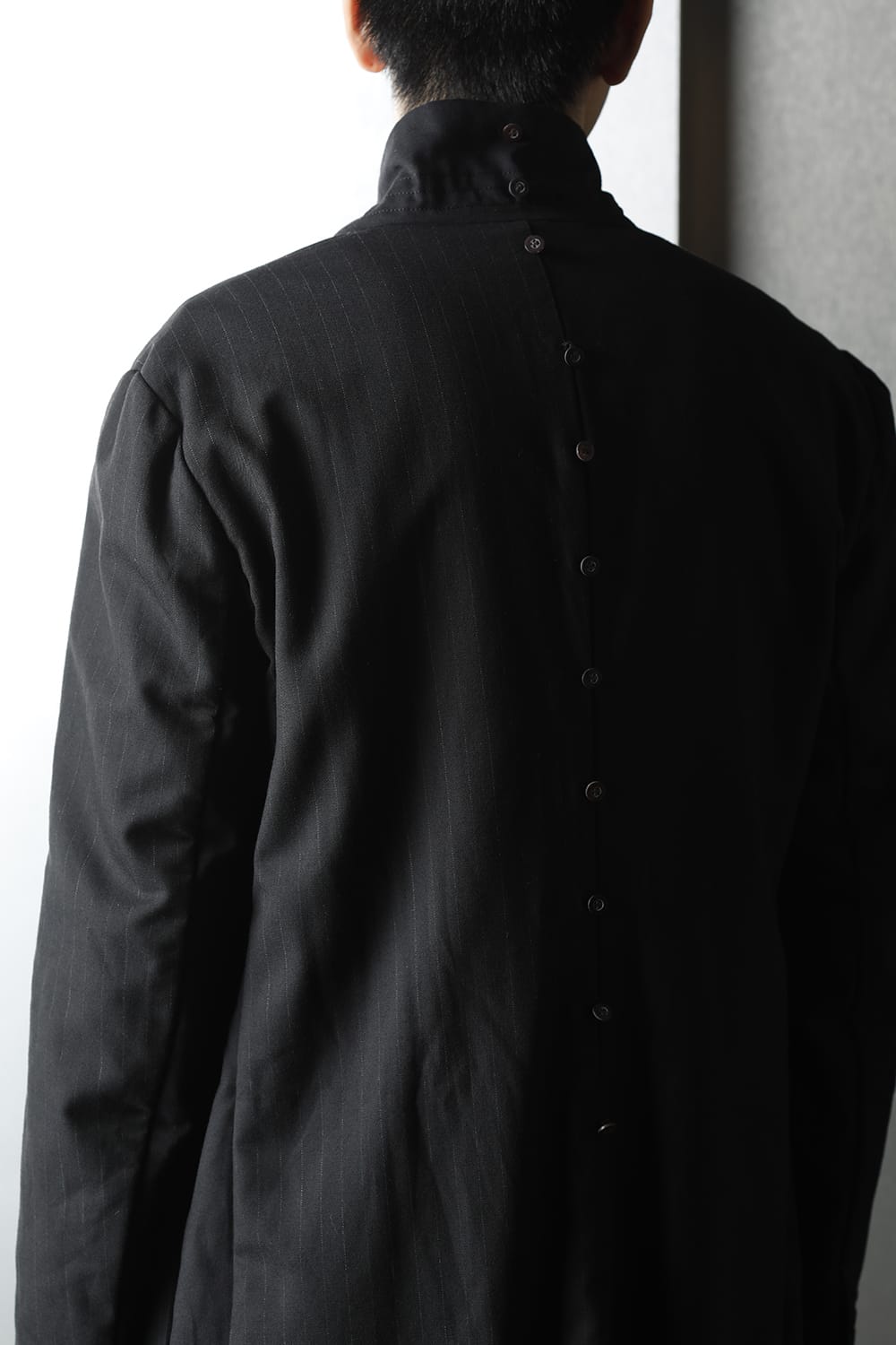 Patched Long jacket w/ Half vest