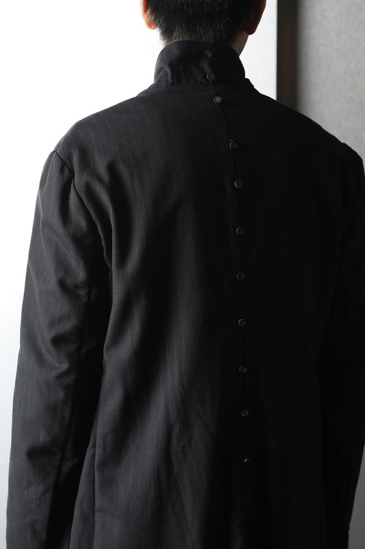 Patched Long jacket w/ Half vest