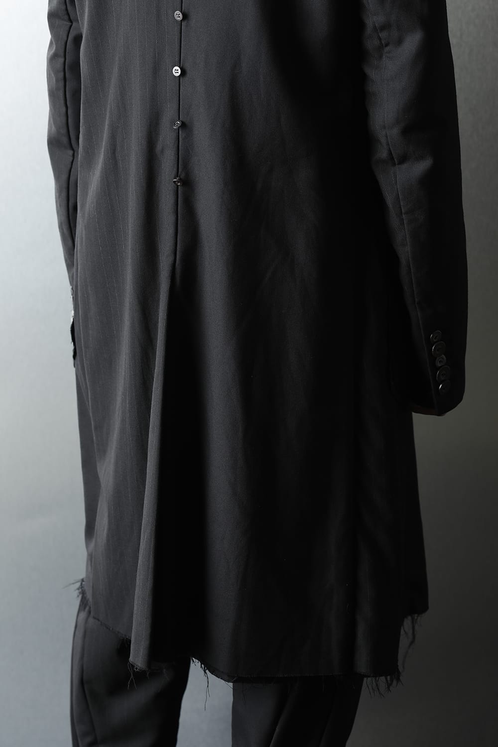 Patched Long jacket w/ Half vest