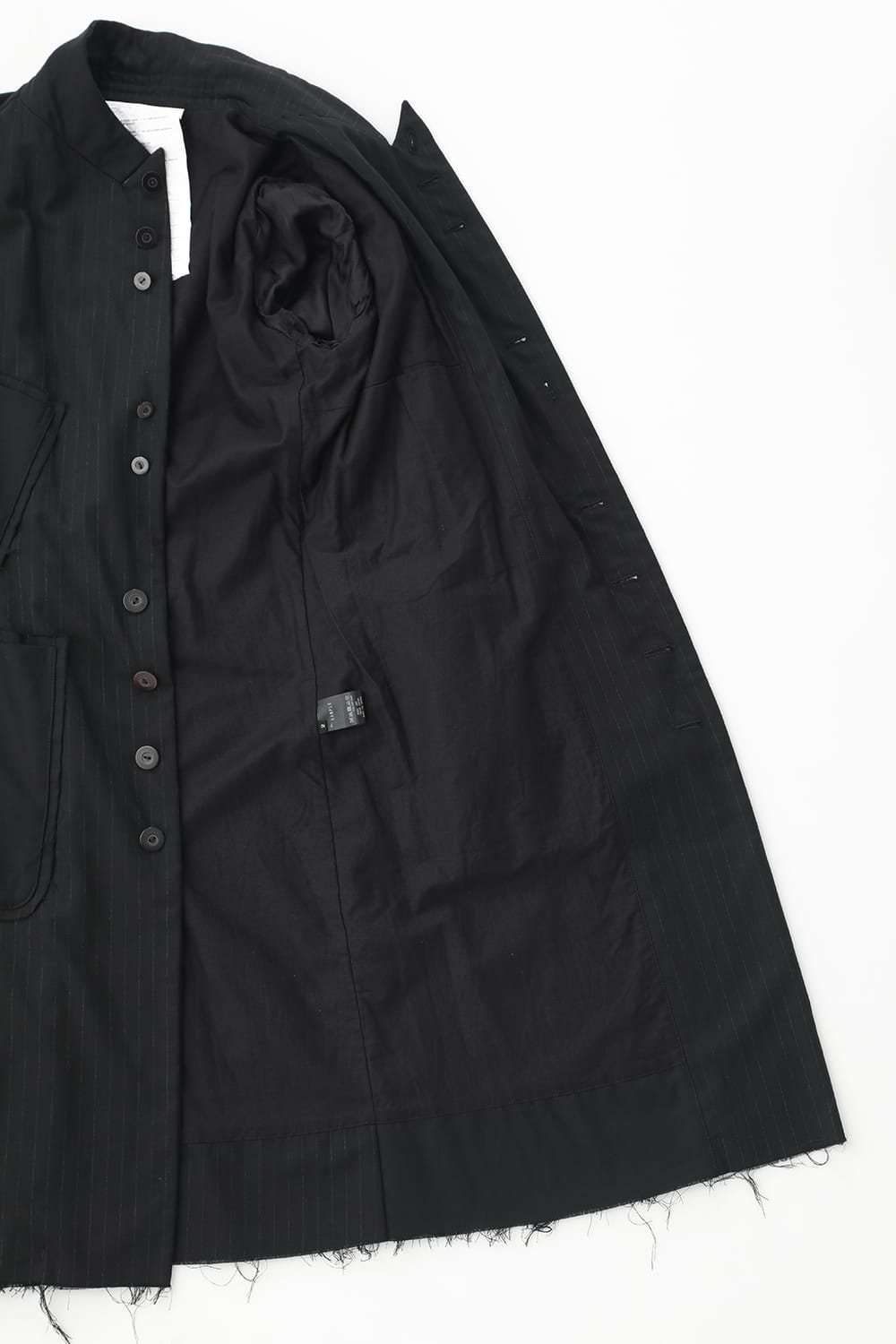 Patched Long jacket w/ Half vest