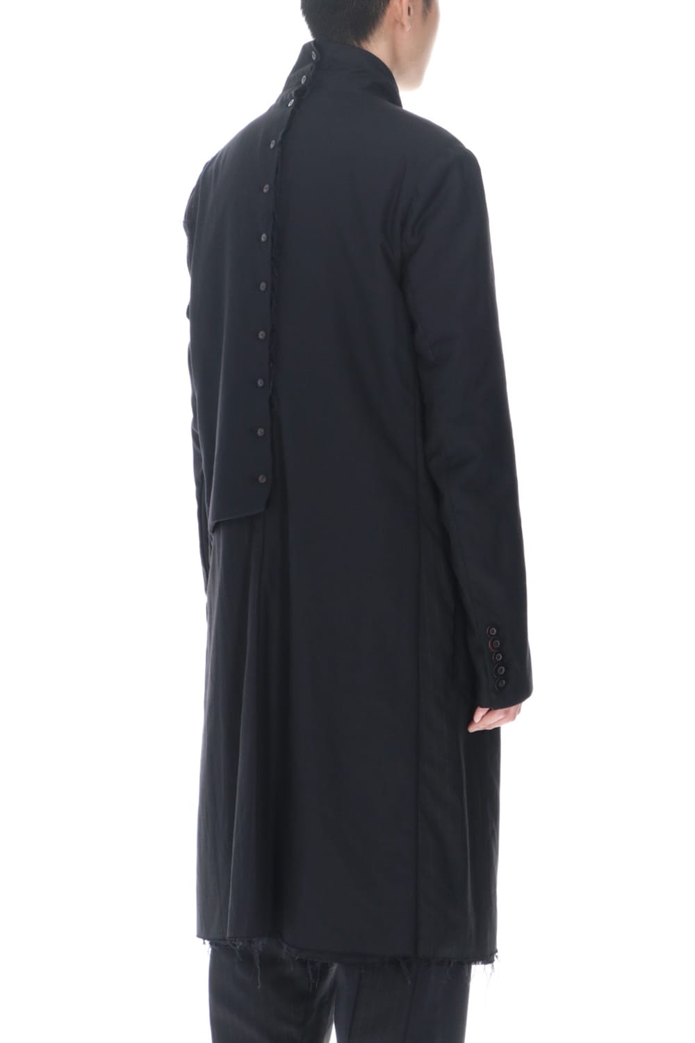 Patched Long jacket w/ Half vest