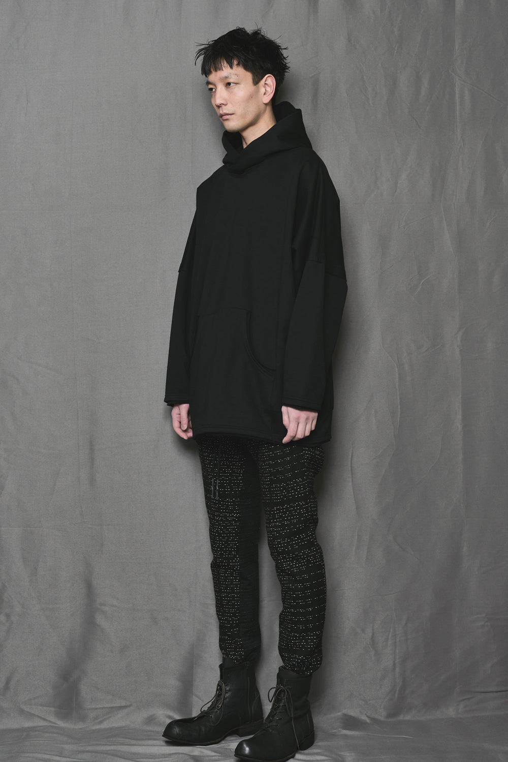 Fleecy Knit Oversized Hoodie