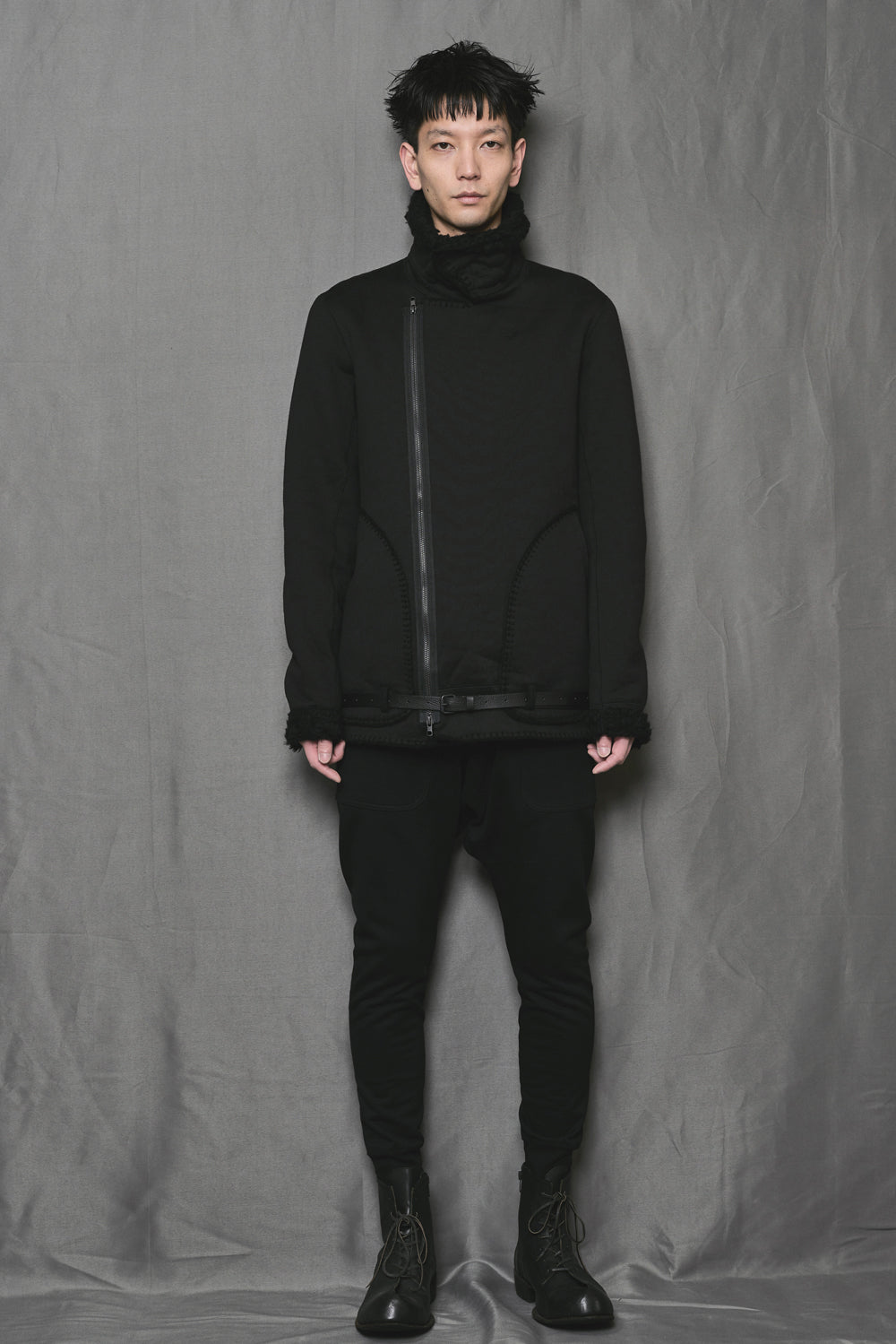 Fleecy Knit Drop Crotch Pants