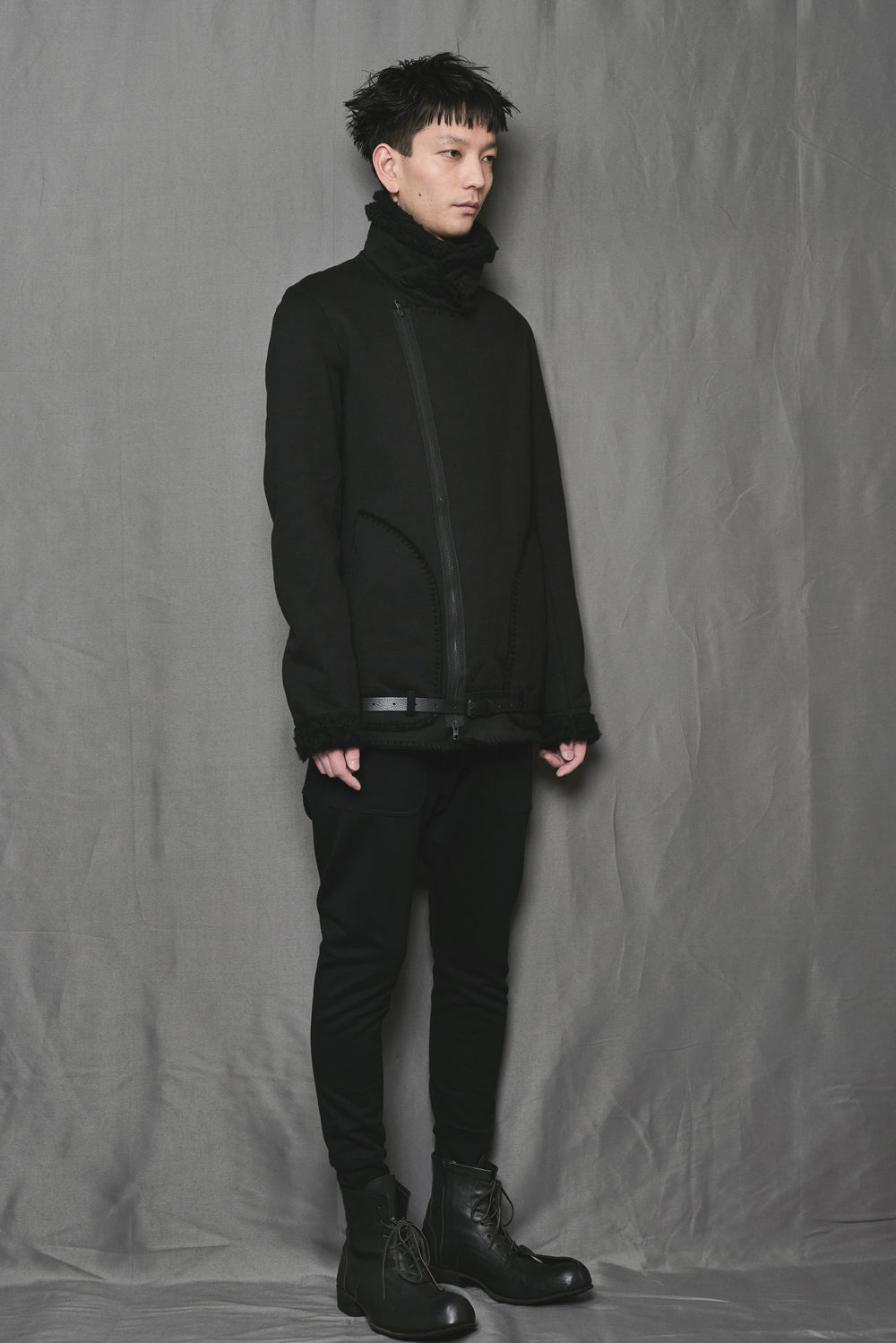 Fleecy Knit Drop Crotch Pants