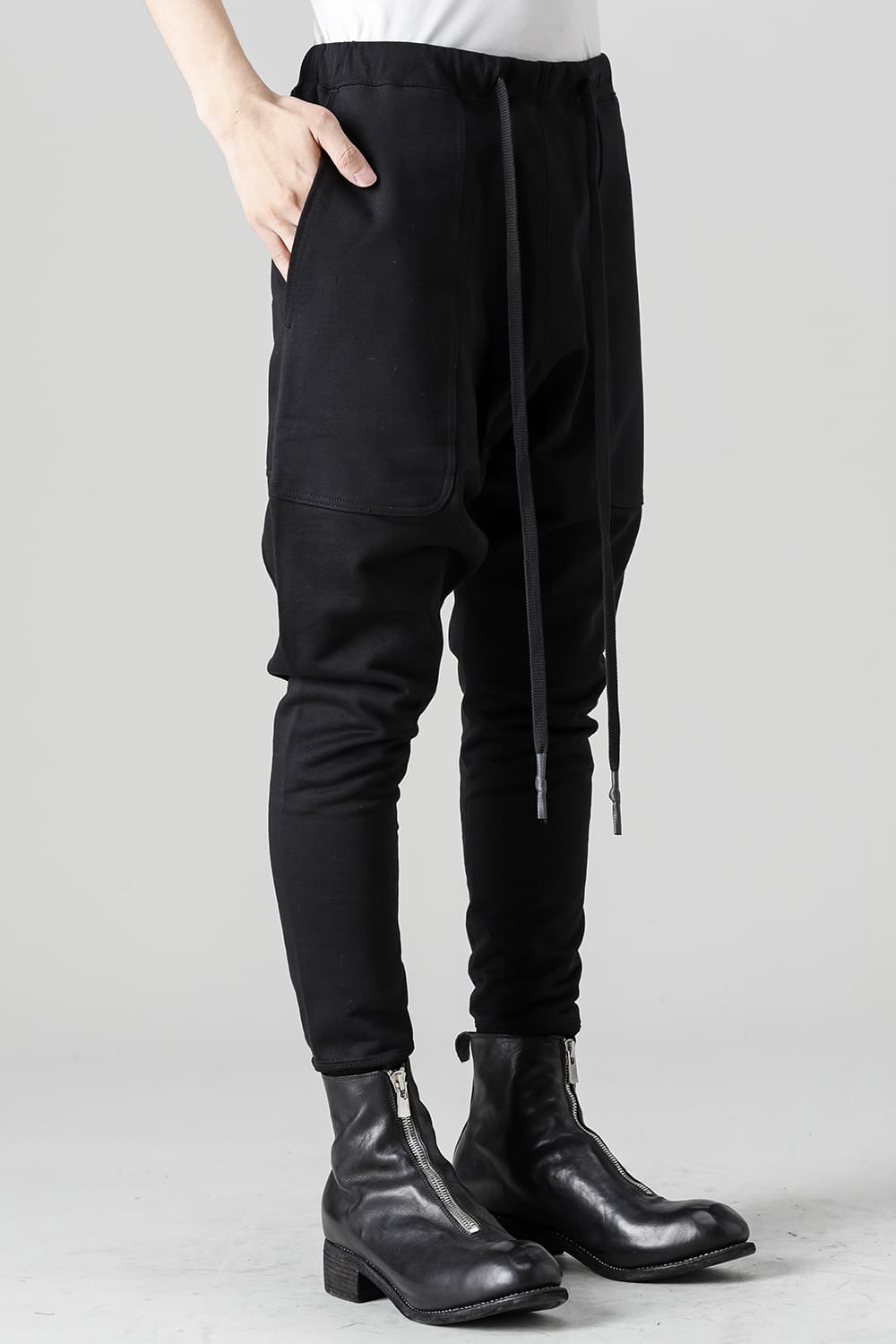 Fleecy Knit Drop Crotch Pants