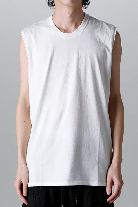 Sleeveless Back Print T-Shirt Off White